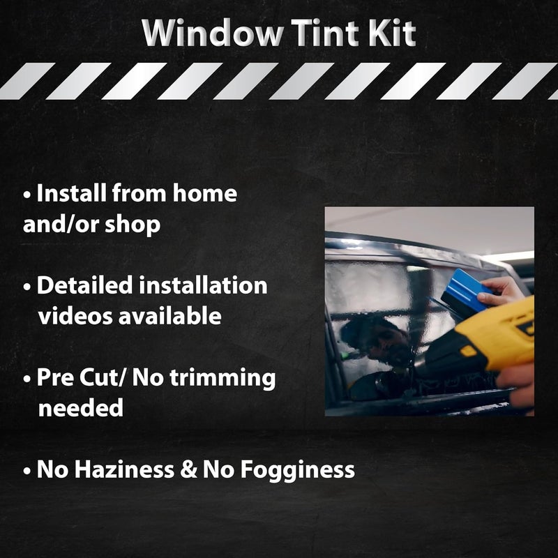 BOGAR TECH DESIGNS - Premium Nano Ceramic Precut Window Tint Film Kit Compatible with Ford Superduty F250 F350 F450 F550 Crew Cab 2017-2024 Rear Windshield, 5% - Image 5